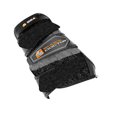 Abbildung von ShockDoctor Erwachsene Handgelenkschützer Handgelenkbandage mit 3 Straps, Black, M