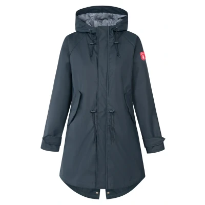 Abbildung von Derbe Traveby Regenjacke / wasserabweisende Jacke, Damen, Größe: 40, Navy