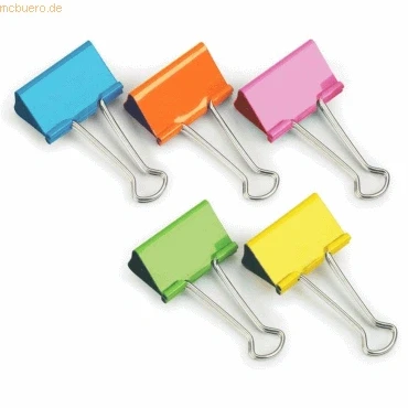 Abbildung von Rapesco FBC41COL 41mm Foldback Klammern, Sortierte Farben, 10 Stück