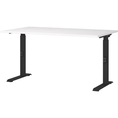 Abbildung von GERMANIA Schreibtisch &quot;Downey, mechanisch höhenverstellbar&quot;, moderne Farbvariationen, Breite 120/140/160/180 cm, Made in Germany