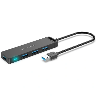 Abbildung von VENTION USB Hub 4 Port 3.0 Verteiler Ultra Dünn PC Erweiterung Splitter Unterstützung Beim Aufladen Adapter für Laptop, Xbox, Mac Mini/Pro, PS5/PS4, Mobile HDD for Surface Pro, XPS