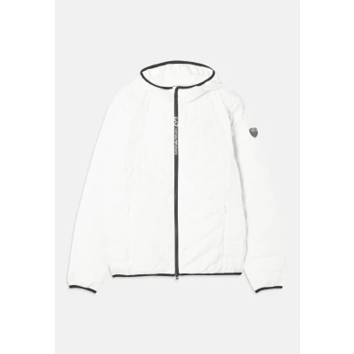 Abbildung von Emporio Armani EA7 Daunenjacke für Herren Packable Premium Shield mit Kapuze 8NPB14 Farbe Weiß Größe L, Weiß, L