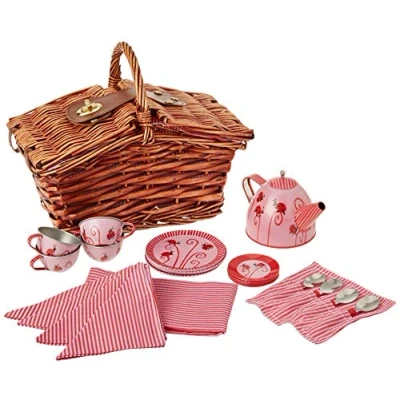 Abbildung von Tee Set f&uuml;r Kinder im Korb, Design Marienk&auml;fer