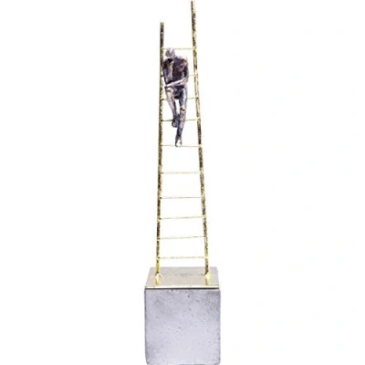 Abbildung von Kare Design Deko Objekt Elements Climbing Man, Gold, Kletternder Mann, Dekoration für Flur, Wohnzimmer, Schlafzimmer, 41x9x9 cm (H/B/T)