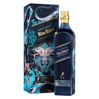 Abbildung von Johnnie Walker Blue Label Chinese New Year of the Dragon 2023 Blended Scotch Whisky Limitierte Edition Illustrationen von James Jean 40% vol 700 ml Einzelflasche