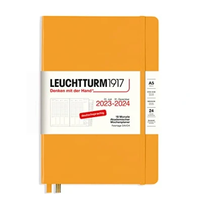 Abbildung von LEUCHTTURM1917 367554 Akademischer Wochenplaner Medium (A5) 2024, 18 Monate, Rising Sun, Deutsch