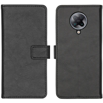 Abbildung von Xiaomi Poco F2 Pro Hülle Kunstleder iMoshion Klapphülle Handyhülle Schwarz