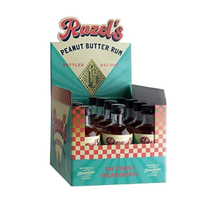 Abbildung von Razel’s Erdnuss Butter Rum Mini Box, Karibik trifft auf cremige Erdnussbutter! 12 x 0,05 L