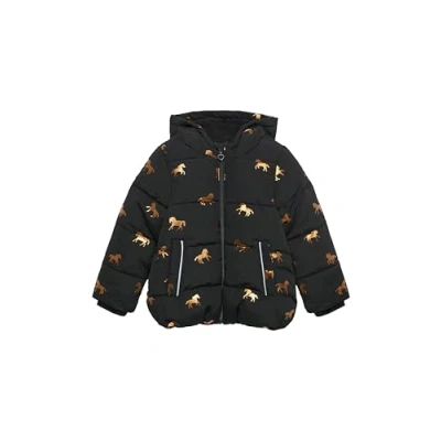 Abbildung von s.Oliver À IMPRIMÉ Brillant Winterjacke für Kinder, Größe: 134, Schwarz