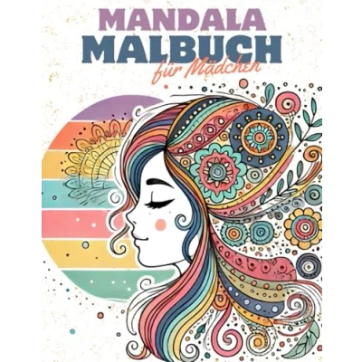 Abbildung von Mandala Malbuch für Mädchen: Das perfekte Geschenk Kinder ab 8 Jahren 50 tolle und anspruchsvolle inspirierte Motive Mandalas mit positiven Affirmationen
