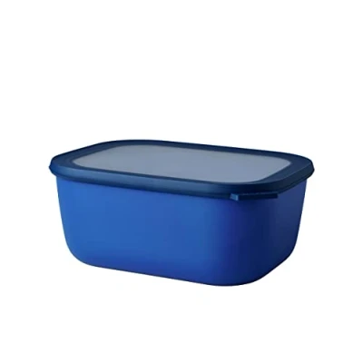 Abbildung von Mepal Multi Bowl Cirqula Rectangular Vorratsdose mit Deckel Geeignet als Luftdichte Aufbewahrungsbox für den Kühlschrank, Mikrowellengeschirr &amp; Frischhaltedosen 3000 ml Vivid Blue