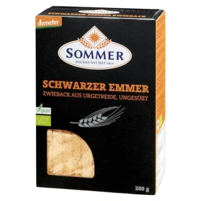 Abbildung von SOMMER CABLE Schwarzer Emmer Zwieback, 200 g