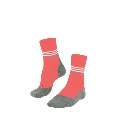 Abbildung von FALKE Damen Laufsocken RU4 Endurance W So Baumwolle Funktionsmaterial antiblasen 1 Paar, Orange Coral 8017 Stripe, 37 38
