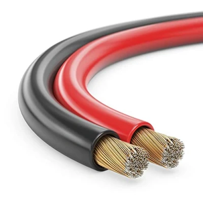 Abbildung von MANAX® Lautsprecherkabel Boxenkabel 2 x 1,50 mm² CCA rot/schwarz 50 m Rolle