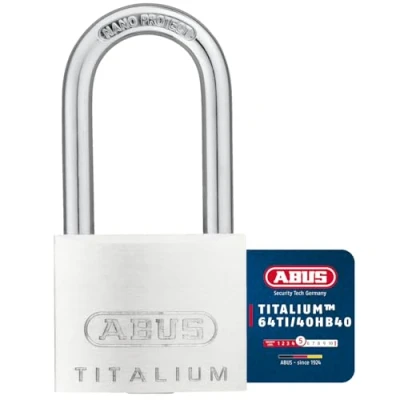 Abbildung von ABUS Titan Vorhängeschloss 64TI/40, hoher Bügel 40 mm, einteilig 6411
