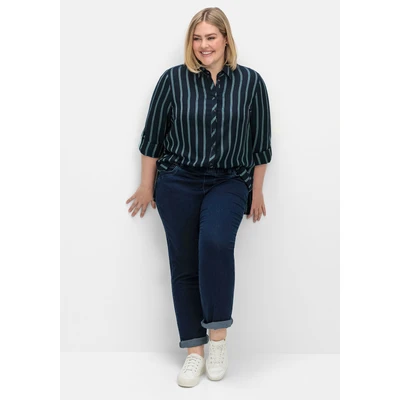 Abbildung von Sheego Gerade Jeggings, Damen, Größe: 42, Dark blue denim