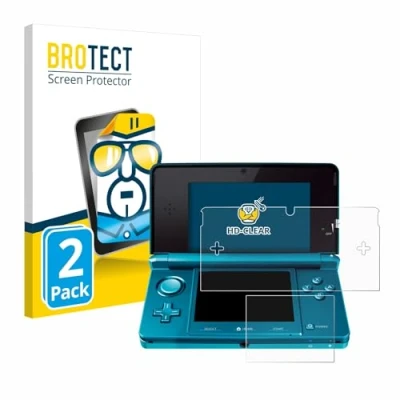 Abbildung von BROTECT (2 Stück Schutzfolie für Nintendo 3DS Displayschutz Folie Ultra Klar