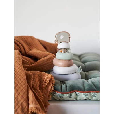Abbildung von Vertbaudet Baby Holz Stapelturm,Pandafreunde FSC® Mehrfarbig ONE Size