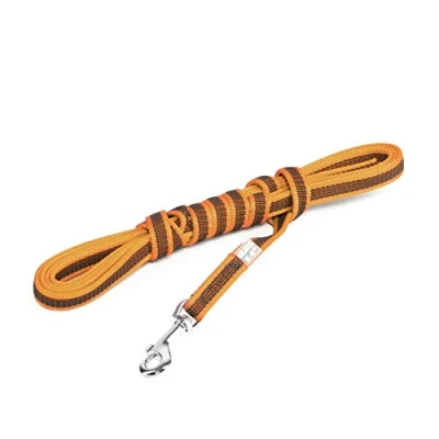 Abbildung von IDC Color &amp; Gray gumierte Leine, 14 mm x 3 m ohne Schlaufe, Orange Grau