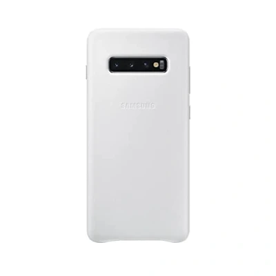 Abbildung von Leather Cover für Galaxy S10+ Weiß