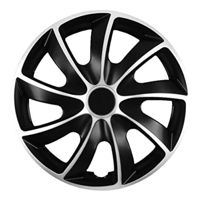 Abbildung von All4You Radzierblenden Nrm Quad Bicolor 14&quot; Zoll Radkappen Radblenden 4 Stück Silber Schwarz