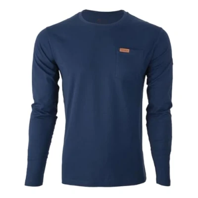 Abbildung von FORSBERG Longsleeve mit Brusttasche hochwertige Materialien Gute Passform hoher, Farbe:blau, Größe:3XL