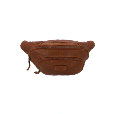 Abbildung von Gusti Gürteltasche Leder Sverre Bauchtasche Festivaltasche Hüfttasche Tasche Ledertasche Vintage (Cognac, 23 x 13 8,5 cm)