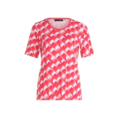 Abbildung von Betty Barclay Damen Basic Shirt mit Print 40, Rot/Weiß