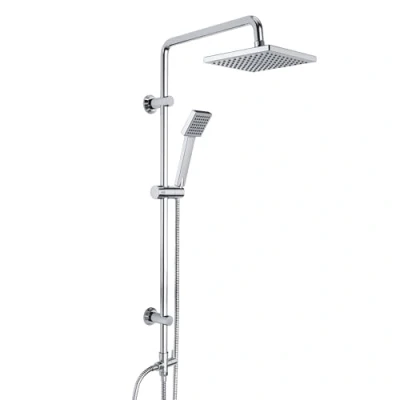 Abbildung von JOHO Edelstahl Duschsystem ohne Duscharmatur Chrom Duschset Überkopfbrauseset mit ABS Kopfbrause 20x20cm