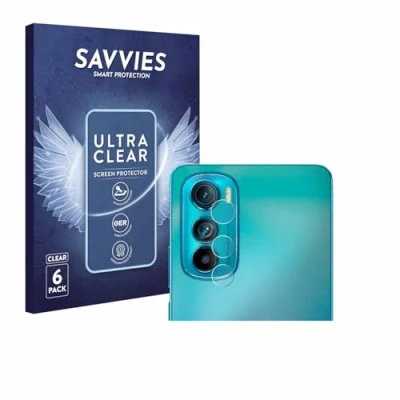 Abbildung von Savvies 6 Stück Schutzfolie für Motorola Edge 30 (NUR Kameraschutz) Displayschutz Folie Ultra Transparent