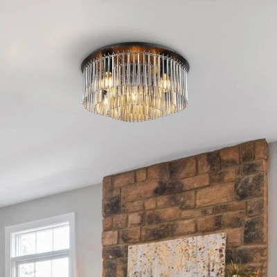 Abbildung von Globo Deckenleuchte Wohnzimmer Kristalle Deckenlampe Schlafzimmer
