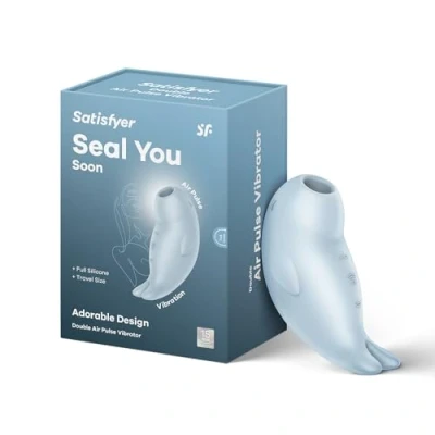 Abbildung von Satisfyer Seal You Soon 11 cm Double Air Pulse Vibrator Einsteigerfreundlich 2 in 1 Druckwellen und Vibration Wiederaufladbare Batterie Wasserdicht (IPX7) Hautfreundliches Silikon