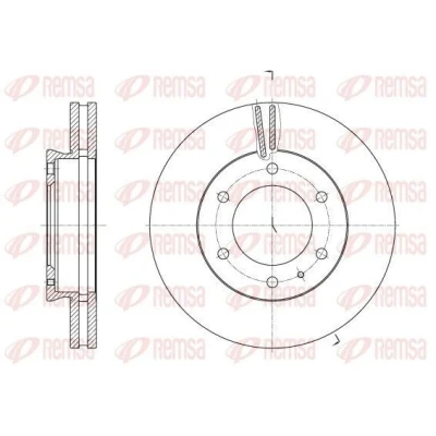 Abbildung von REMSA Bremsscheibe Vorderachse 302mm 32mm 6 Belüftet 62526.10 Bremsscheiben, Scheibenbremsen