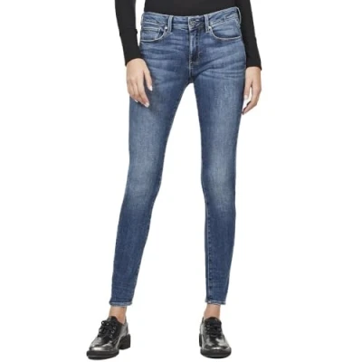 Abbildung von G STAR RAW Damen 3301 Mid Skinny Jeans, Blau (faded indigo destroyed D05889 8968 A949), 25W / 34L