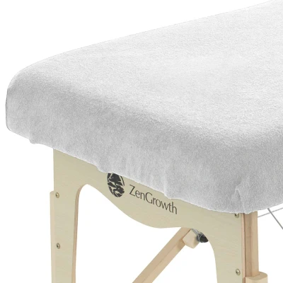 Abbildung von Spannbetttuch Massageliege Weiß, Ohne Aussparung, 280gr/m², 192cm x 63 71cm, Frottee