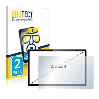 Abbildung von BROTECT 2.5&quot; Schutzfolie für Navigation mit 2,5 Zoll (6.4 cm) [50.59 x 38 mm, 4:3] (2 Stück) Klare Displayschutz Folie