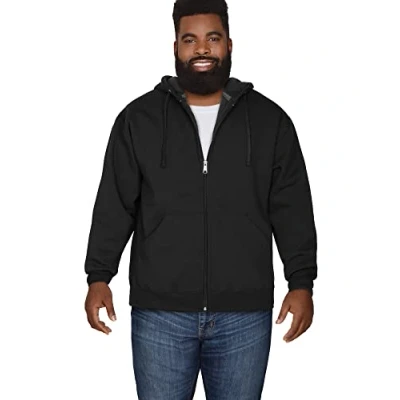 Abbildung von Fruit of the Loom Unisex Eversoft Fleece Hoodies, Pullover &amp; Full Zip, Moisture Wicking Breathable, Sizes S 4x Hemd, Schwarz, X Large