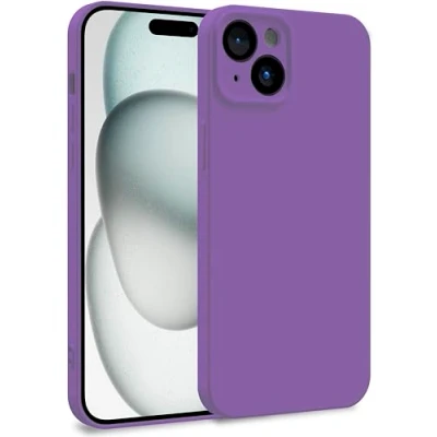 Abbildung von MyGadget Hülle für iPhone 15 Plus Zweilagige Handyhülle mit Kameraschutz Cover Innenfutter &amp; Silikon außen Lila