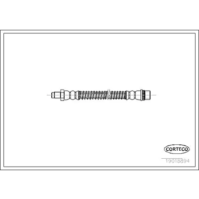 Abbildung von CORTECO 19018894 Bremsschläuche Vorderachse 290 CITROËN: Saxo Schrägheck, AX, PEUGEOT: 106 I II Kasten / Schrägheck