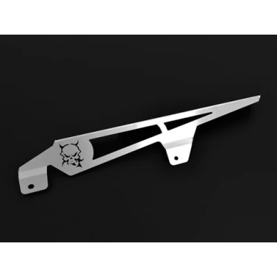 Abbildung von kompatibel mit: Suzuki GSF 600 / S Bandit BJ 1995 99 1200 1996 06 1250 2007 14 Kettenschutz Kettenabschirmung silber Teufel IBEX