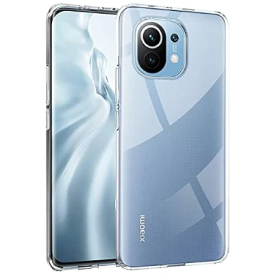 Abbildung von Verco Handyhülle für Xiaomi Mi 11 5G Case, Handy Cover Hülle Transparent Dünn Klar Silikon, durchsichtig