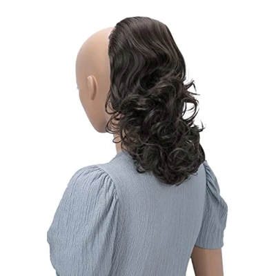 Abbildung von CAISHA 30cm Haarteil Mia Zopf Haarverlängerung mit Kordelverschluss Voluminös Gewellt Braun PH2a