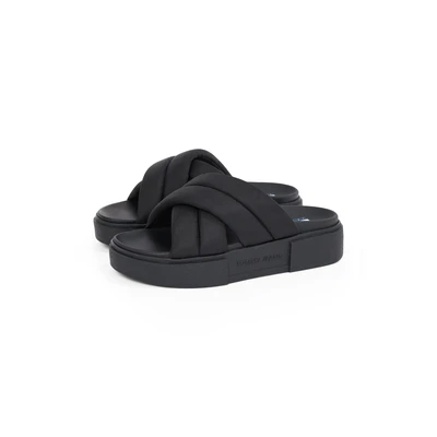 Abbildung von Tommy Jeans Pantolette flach, Damen, Größe: 37, Black Schuhe