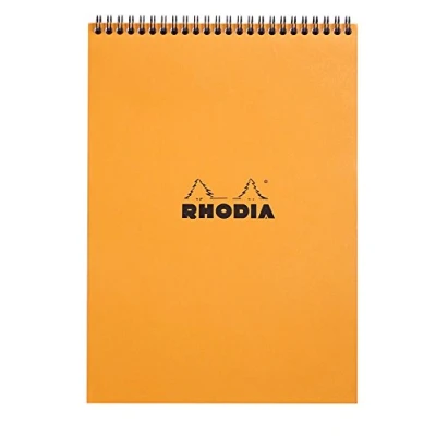 Abbildung von 5 x Clairefontaine Spiralnotizblock A4 liniert 80 Blatt orange