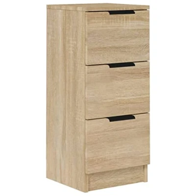 Abbildung von vidaXL Sideboard 3 Schubladen Schubladenschrank Kommode Anrichte Schrank Beistellschrank Mehrzweckschrank Sonoma Eiche 30x30x70cm Holzwerkstoff