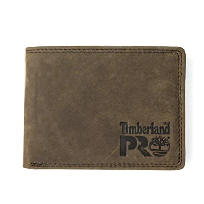 Abbildung von Timberland PRO Herren RFID Leder mit abnehmbarem Klappfach und Kartenhalter Geldbörse, Dunkelbraun/Pullman, Einheitsgröße