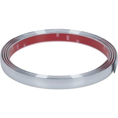 Abbildung von hr imotion selbstklebende Chrom Zierleiste 245cm x 21mm [3M Material Zuschneidbar Witterungsbeständig Hochflexibel] 12010401