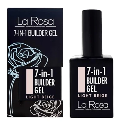 Abbildung von LaRosa 7 in 1 BUILDER Gel a Bottle UV Aufbaugel für Nageldesign und Nailart 15 ml LIGHT BEIGE