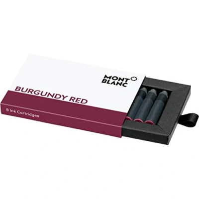 Abbildung von Montblanc Tintenpatronen Burgundy Red 105199 Hochwertige Tinte für Füllfederhalter Burgunder Rot 1 Schachtel à 8 Füllerpatronen