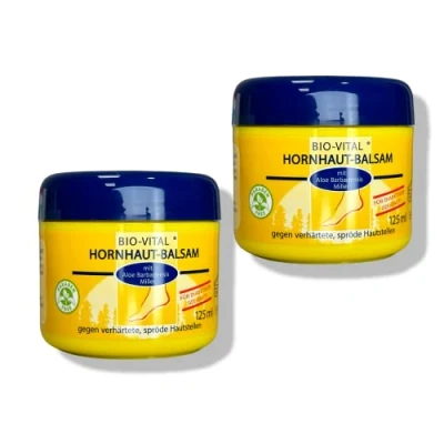 Abbildung von 2x 125ml ORIGINAL Hornhautbalsam mit Harnstoff und Aloe Vera Gel, Hornhautentferner, Fußpflegecreme, Fußpflege Balsam, Anti Hornhaut Creme (Hornhautbalsam 125ml)